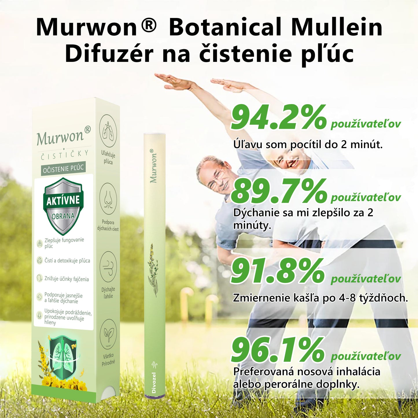 🇸🇰 Vysoko kvalitný slovenský výrobok s doručením v rámci krajiny 🥇 Murwon® bylinný inhalátor na čistenie pľúc 🍐 (👨‍⚕️ Účinná pomoc: kašeľ, zápal hrtana, krátenie dychu, hlieny, ucpaný nos, bronchitída, alergické príznaky a pľúcne ťažkosti) ❤️