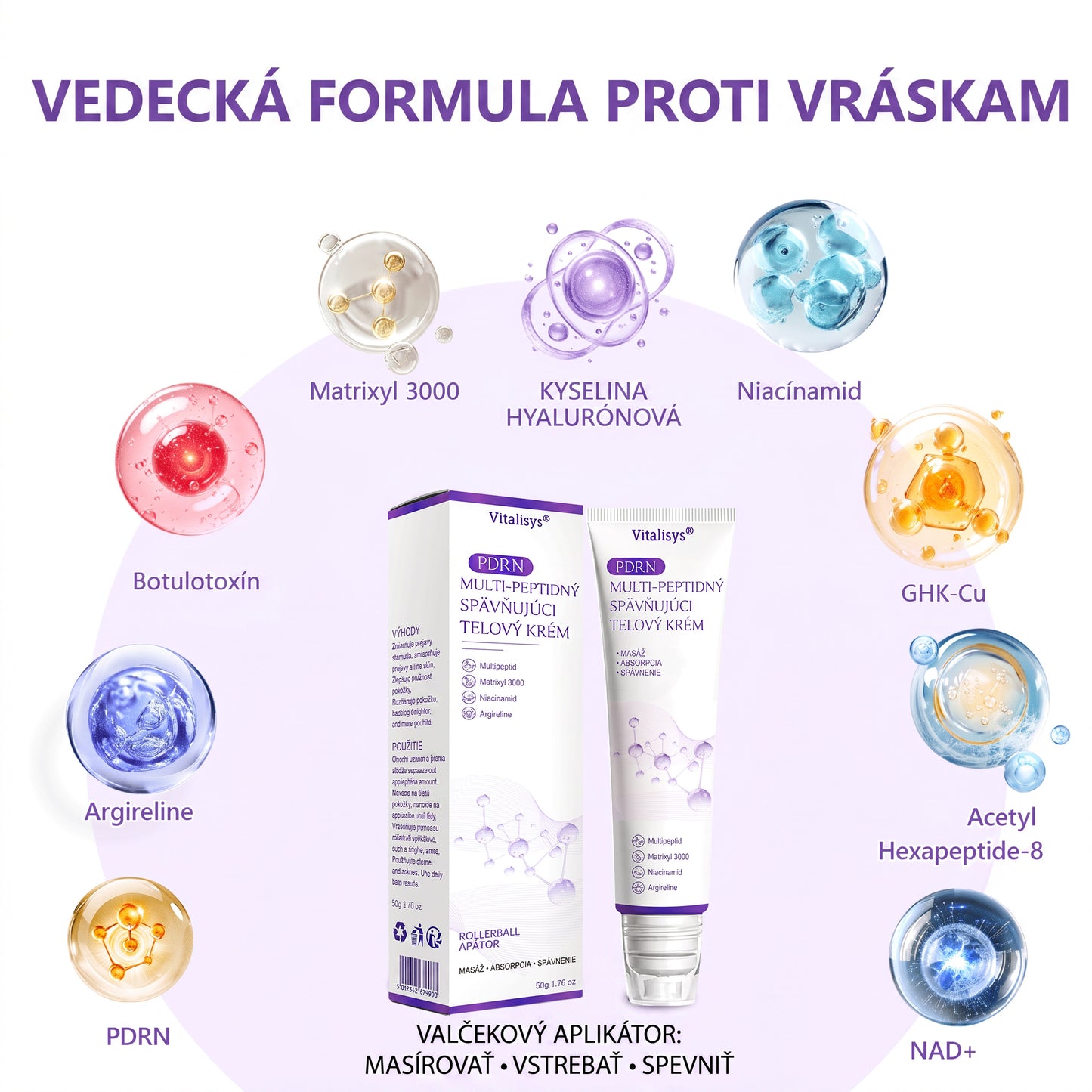🇸🇰 Odporúčané dermatológmi🥇 | 🍍Vitalisys® PDRN multipeptidový masážny telový krém – Proti starnutiu, hydratačný, spevňujúci, regeneračný, zjednocujúci, na odstraňovanie akné a škvŕn, odstraňovanie bradavíc a materských znamienok, zmiernenie psoriázy.❤️
