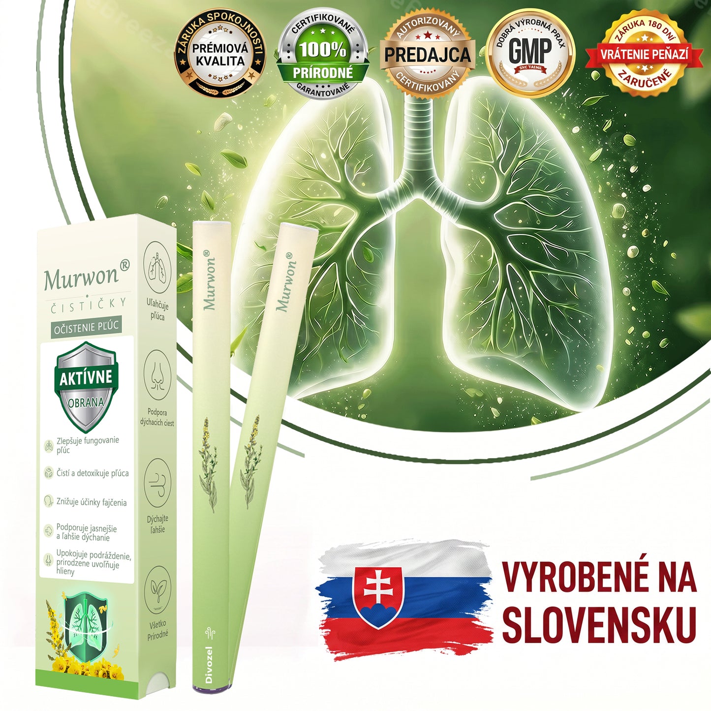 🇸🇰 Vysoko kvalitný slovenský výrobok s doručením v rámci krajiny 🥇 Murwon® bylinný inhalátor na čistenie pľúc 🍐 (👨‍⚕️ Účinná pomoc: kašeľ, zápal hrtana, krátenie dychu, hlieny, ucpaný nos, bronchitída, alergické príznaky a pľúcne ťažkosti) ❤️