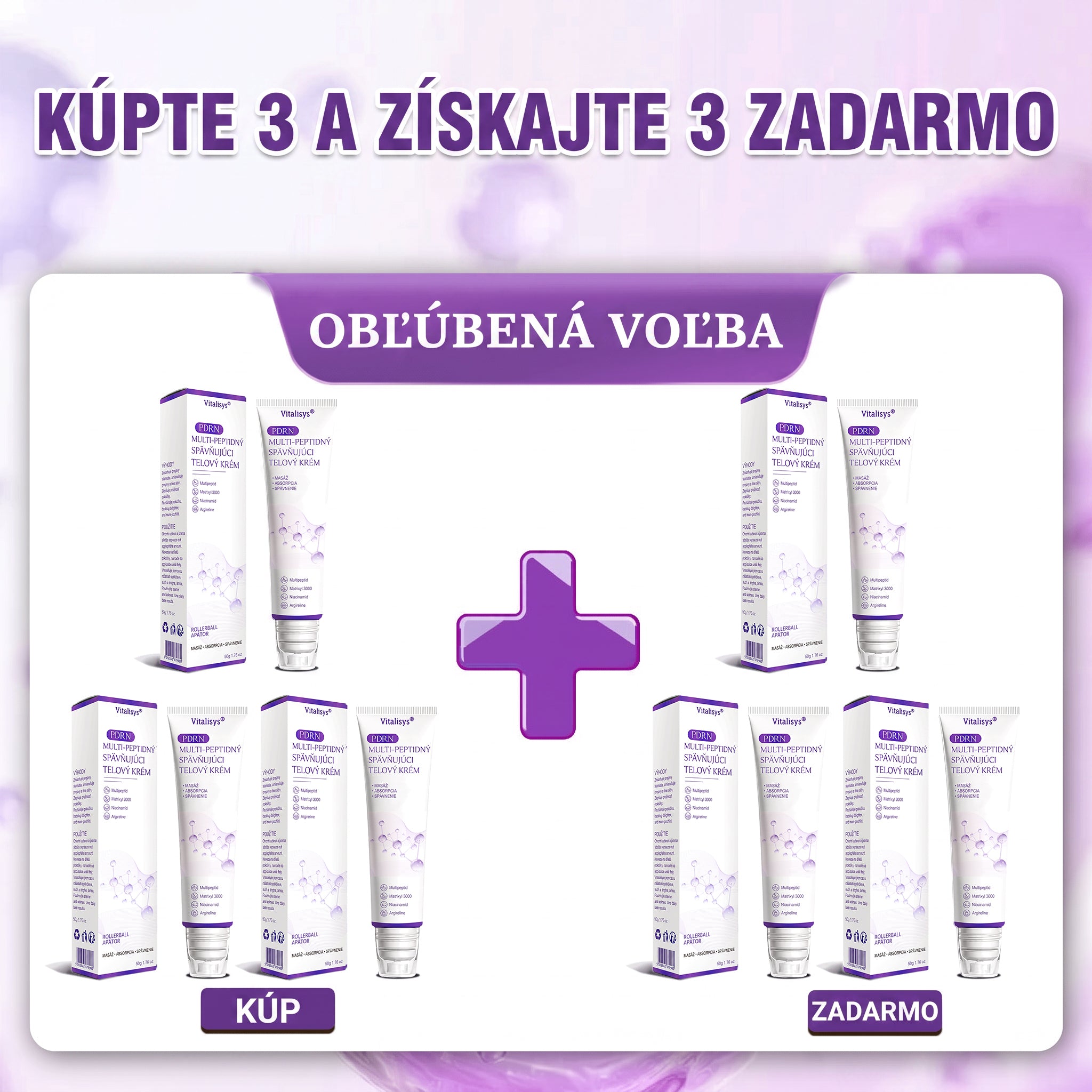 6 škatúľ — Kúpte 3 získajte 3 zadarmo