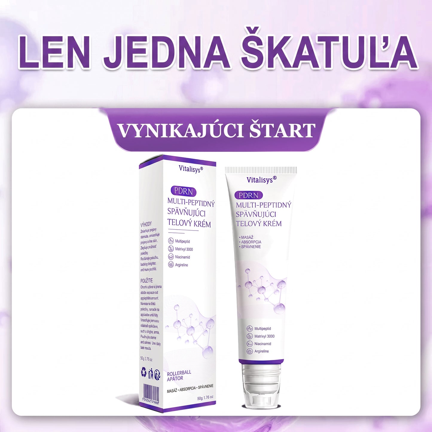 🇸🇰 Odporúčané dermatológmi🥇 | 🍍Vitalisys® PDRN multipeptidový masážny telový krém – Proti starnutiu, hydratačný, spevňujúci, regeneračný, zjednocujúci, na odstraňovanie akné a škvŕn, odstraňovanie bradavíc a materských znamienok, zmiernenie psoriázy.❤️