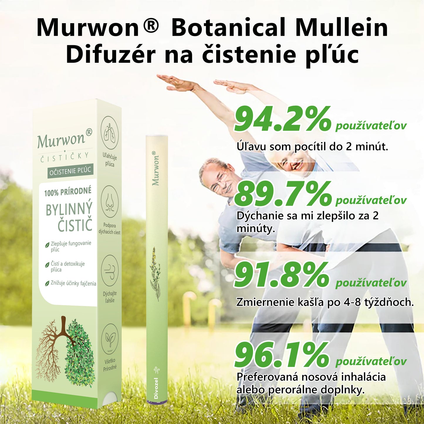 🇸🇰 Slovenské vlastníctvo a správa ✅ Murwon® bylinný difuzér na čistenie pľúc s divozelom (Mullein) 🫁 (kašeľ, faryngitída, dýchavičnosť, hlieny, upchatý nos, bronchitída, alergické príznaky, nepohodlie v pľúcach) 🌹