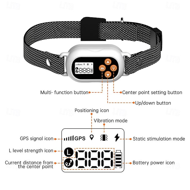 Bezdrôtová ohrada pre psa, prenosná, ľahká, odolná, čierny plast, 1 kus